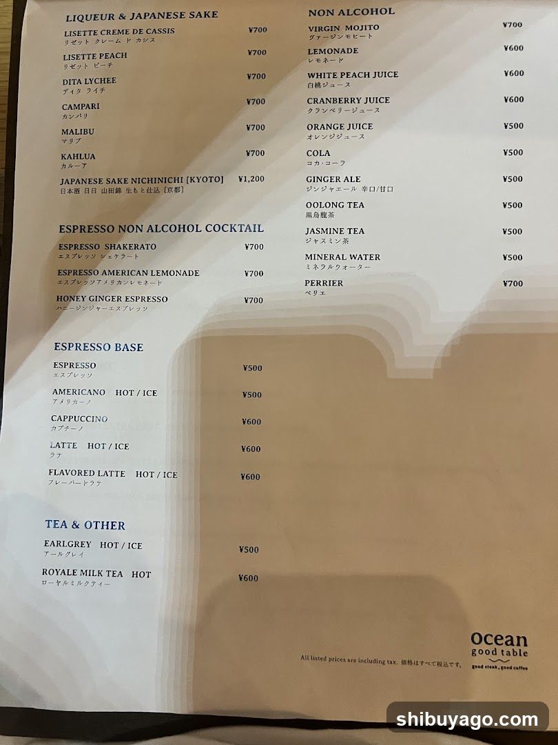 Ocean good table
