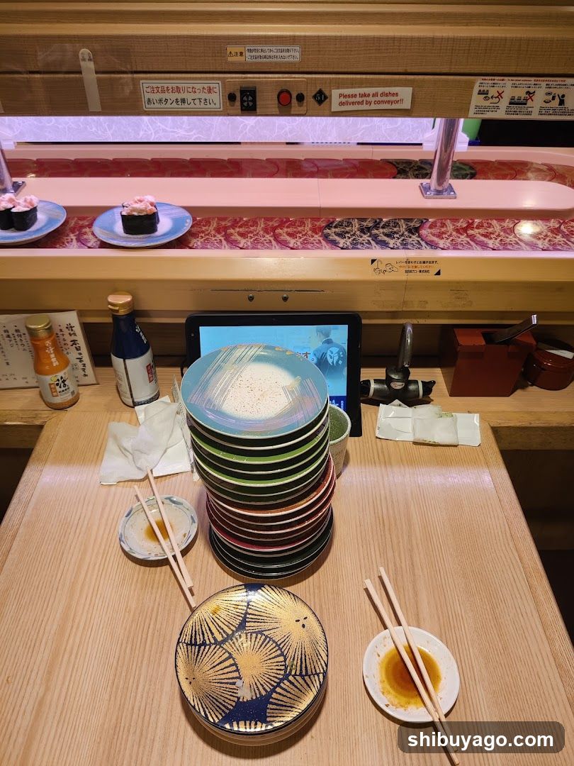 Sushi Conveyor Belt Restaurant Interior