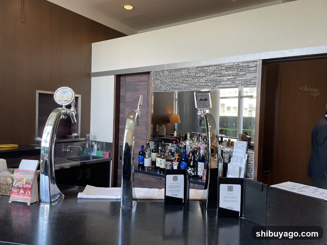 Bar Counter with Beer Taps and Menu Cards