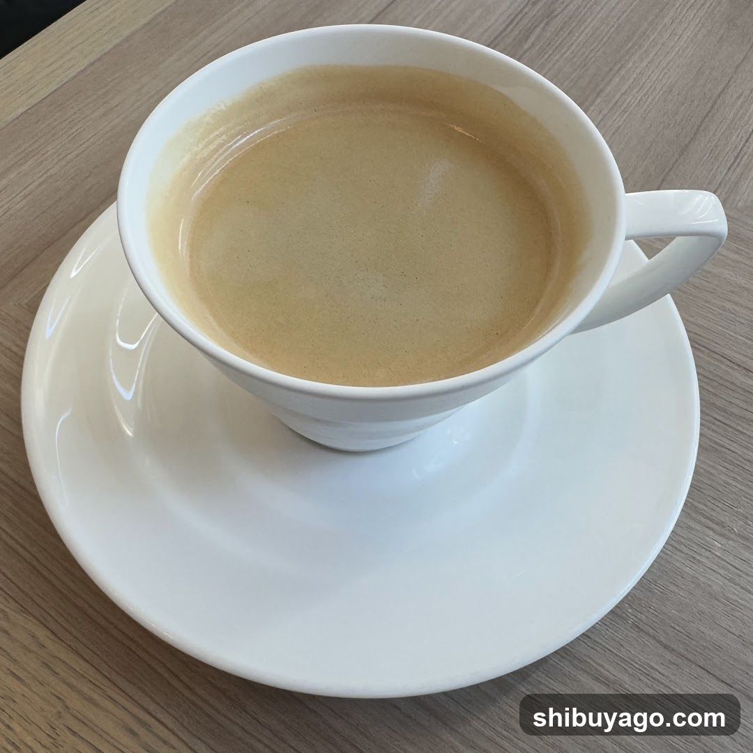 Cup of coffee on saucer
