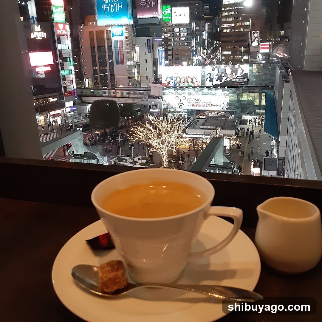 Tea with city view