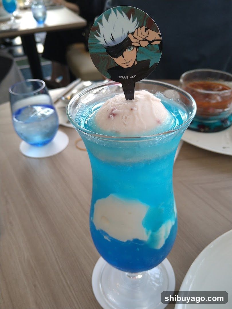 Jujutsu Kaisen themed dessert drink