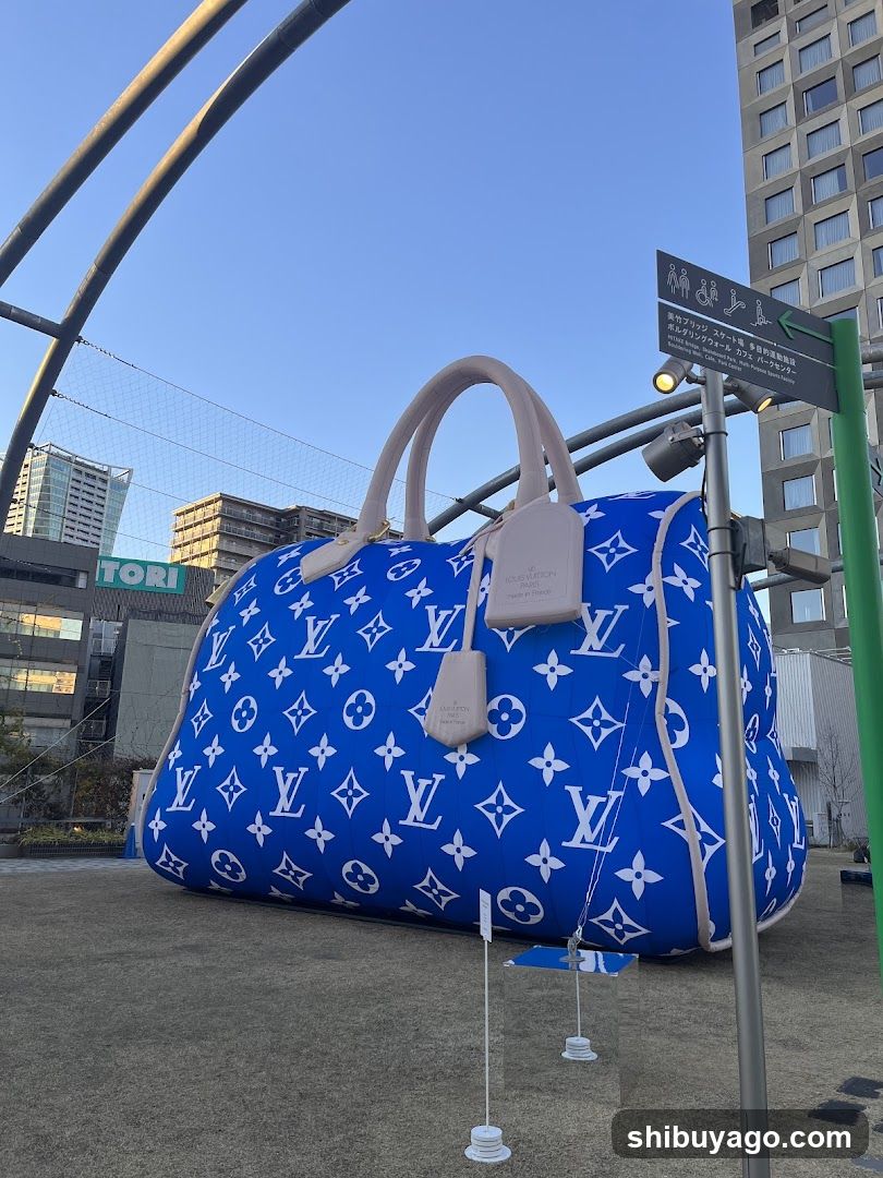 Blue Louis Vuitton Monogram Bag Display
