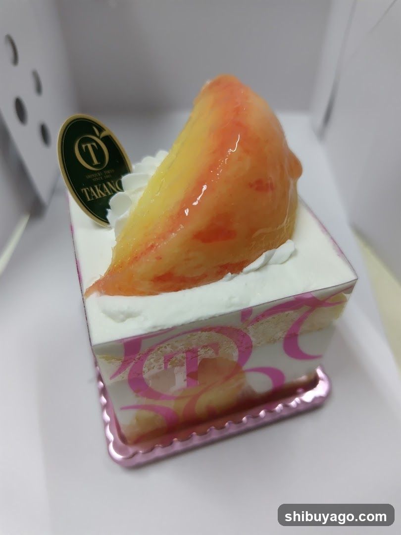Peach Cake Slice