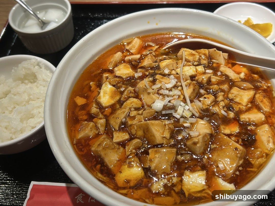 Mapo Tofu with Rice and Condiments