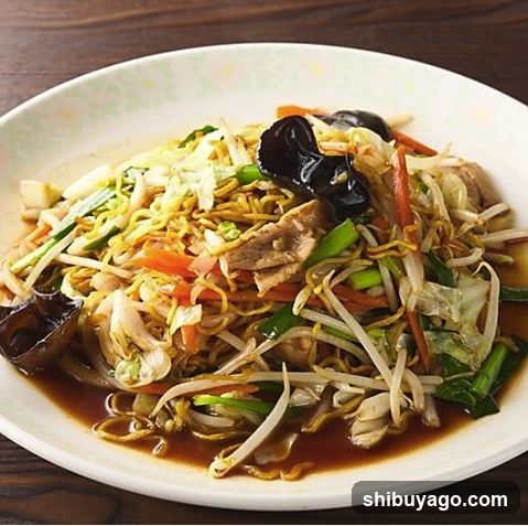 Stir-fried Noodles with Vegetables and Meat