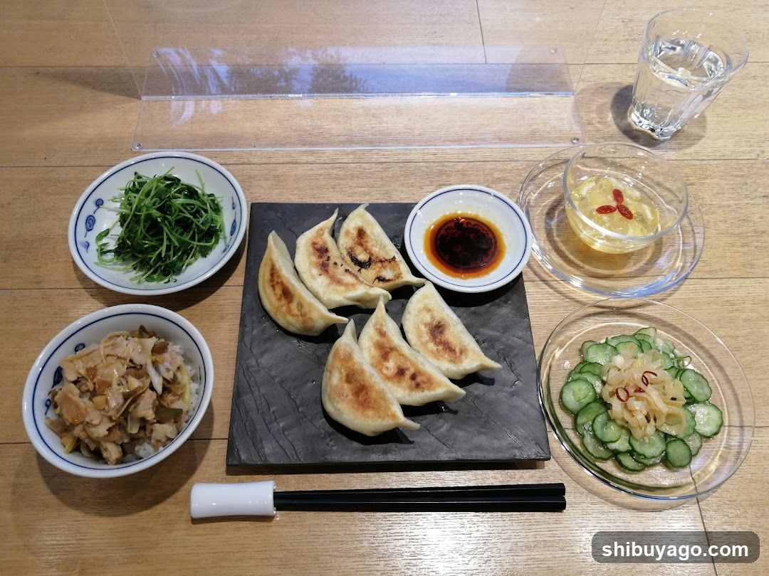 Gyoza Meal Spread