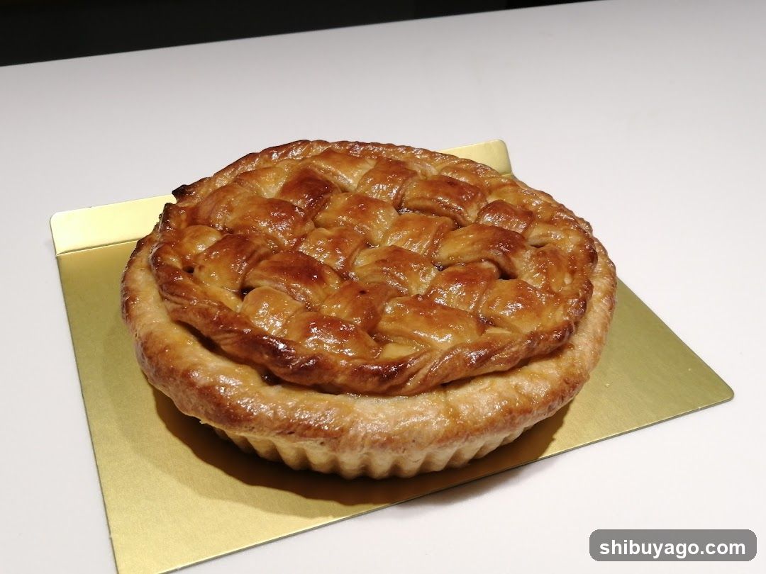 Lattice Pie on Gold Cardboard