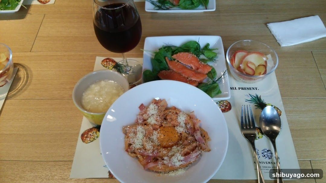 Breakfast Spread with Salmon and Eggs
