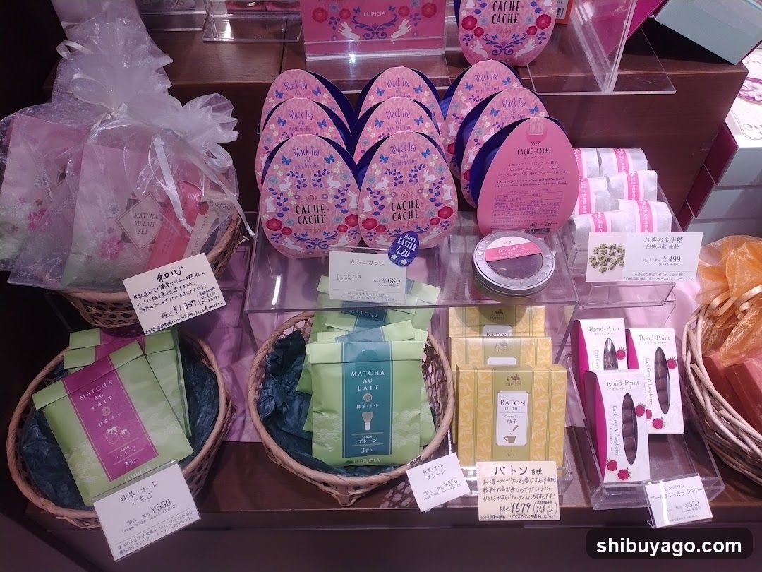 Matcha and Tea Products Display