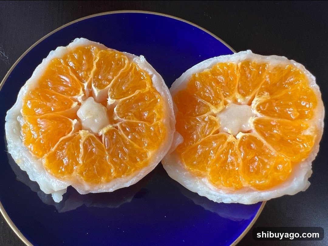 Sliced Citrus Fruit on Blue Plate