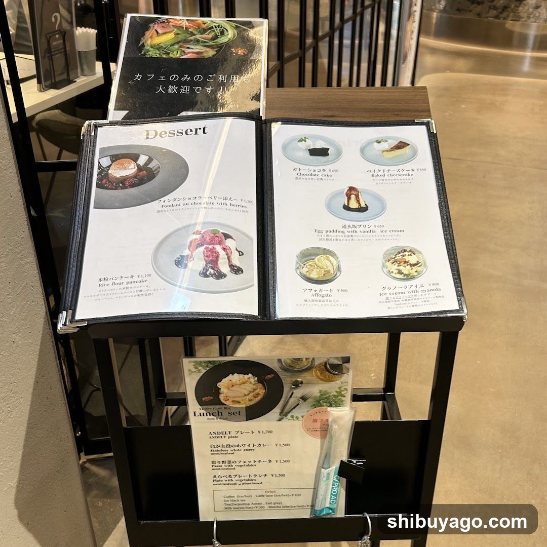 Dessert Menu Display