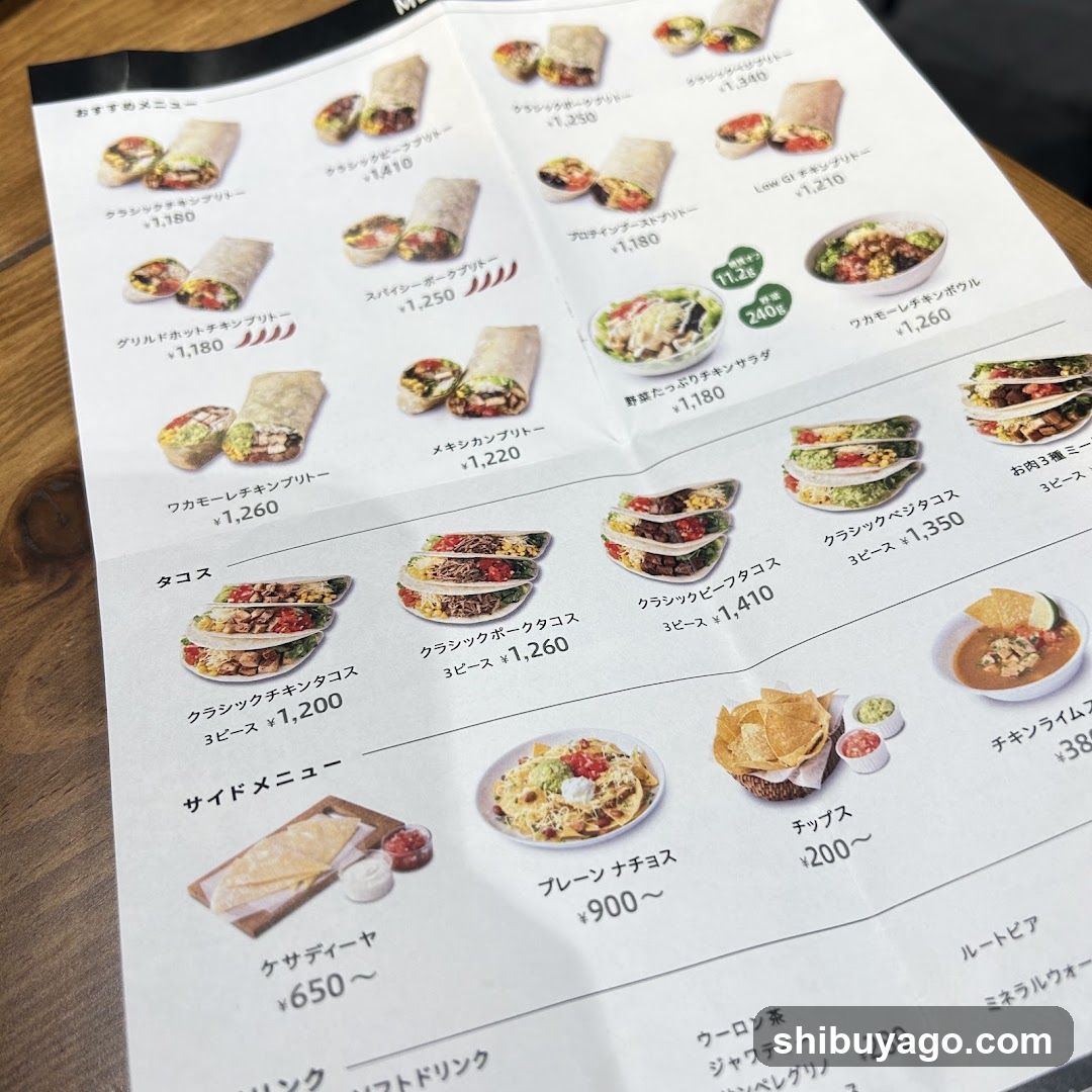 Japanese Restaurant Menu