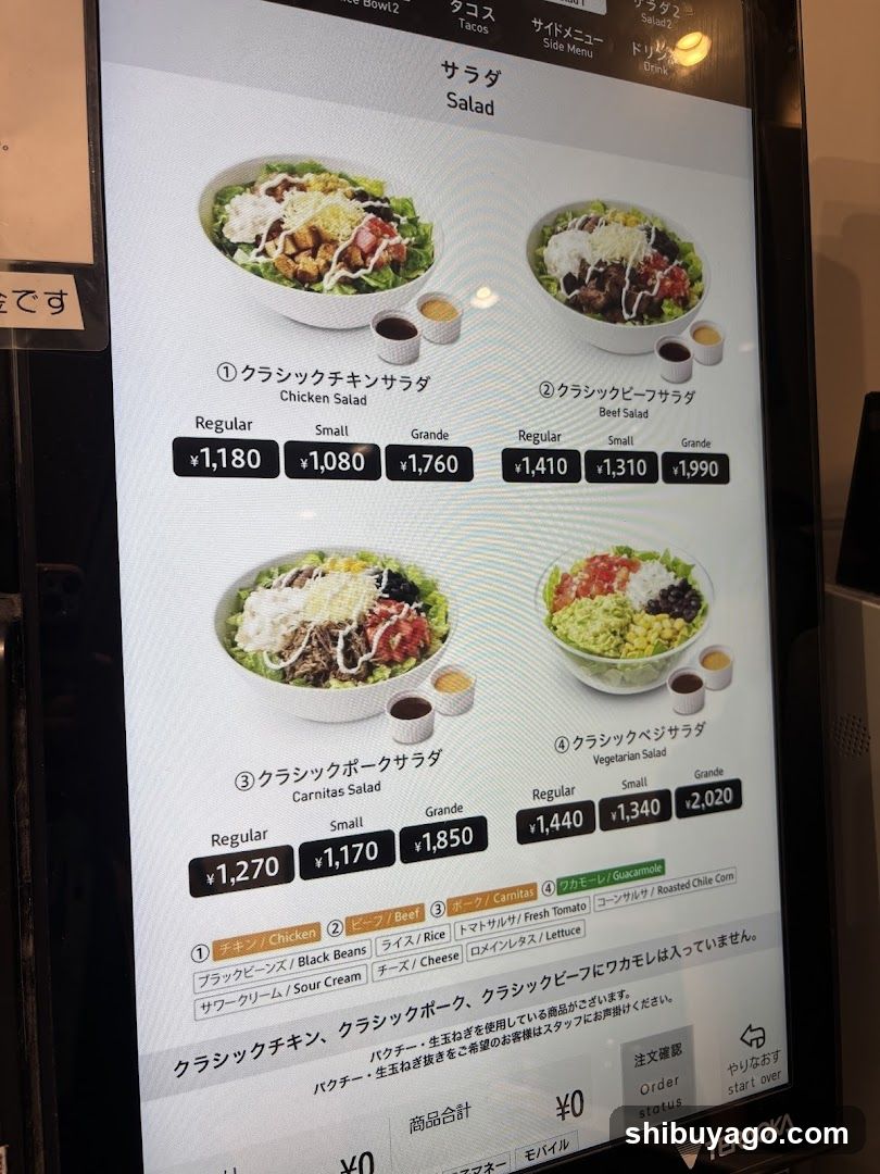 Salad Menu Board