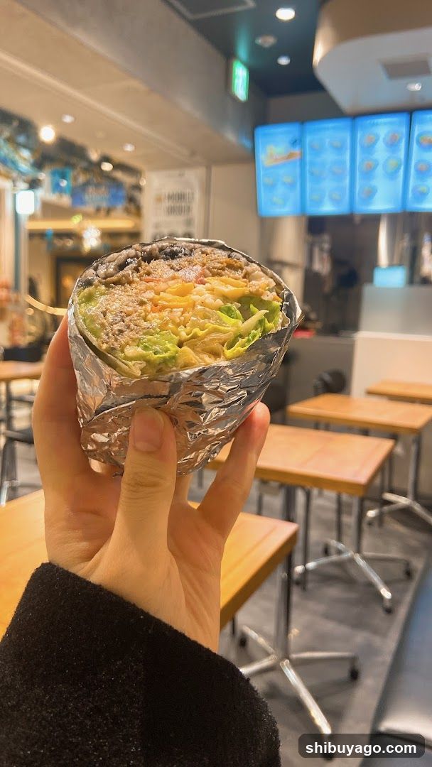 Food in a restaurant interior