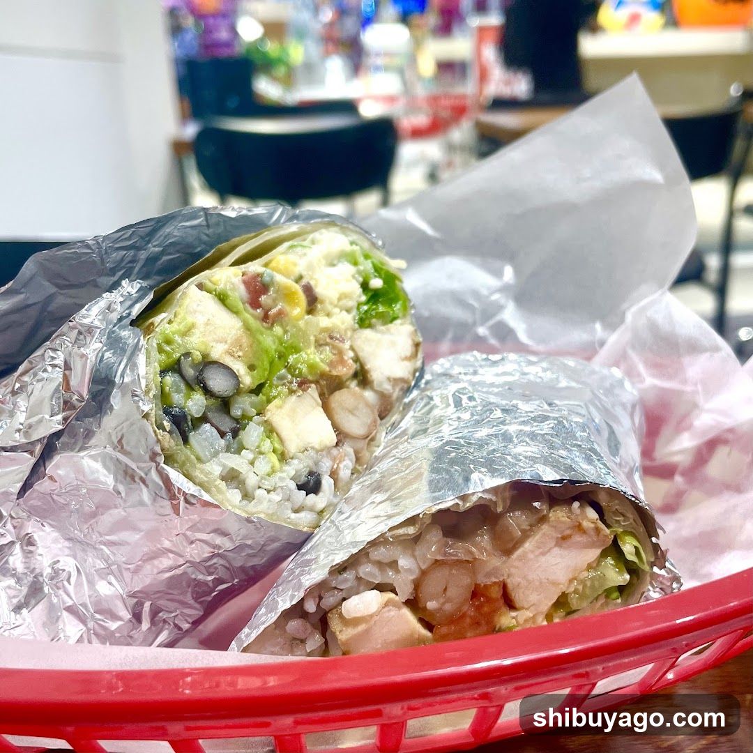 Burrito in a red basket