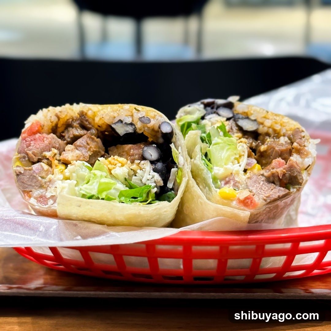 Burrito in Red Basket