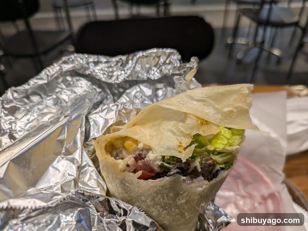 Fried Burrito with Lettuce and Corn
