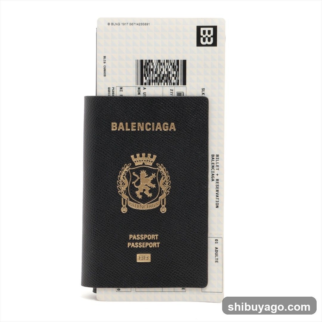 Balenciaga Passport Cover with Flight Ticket