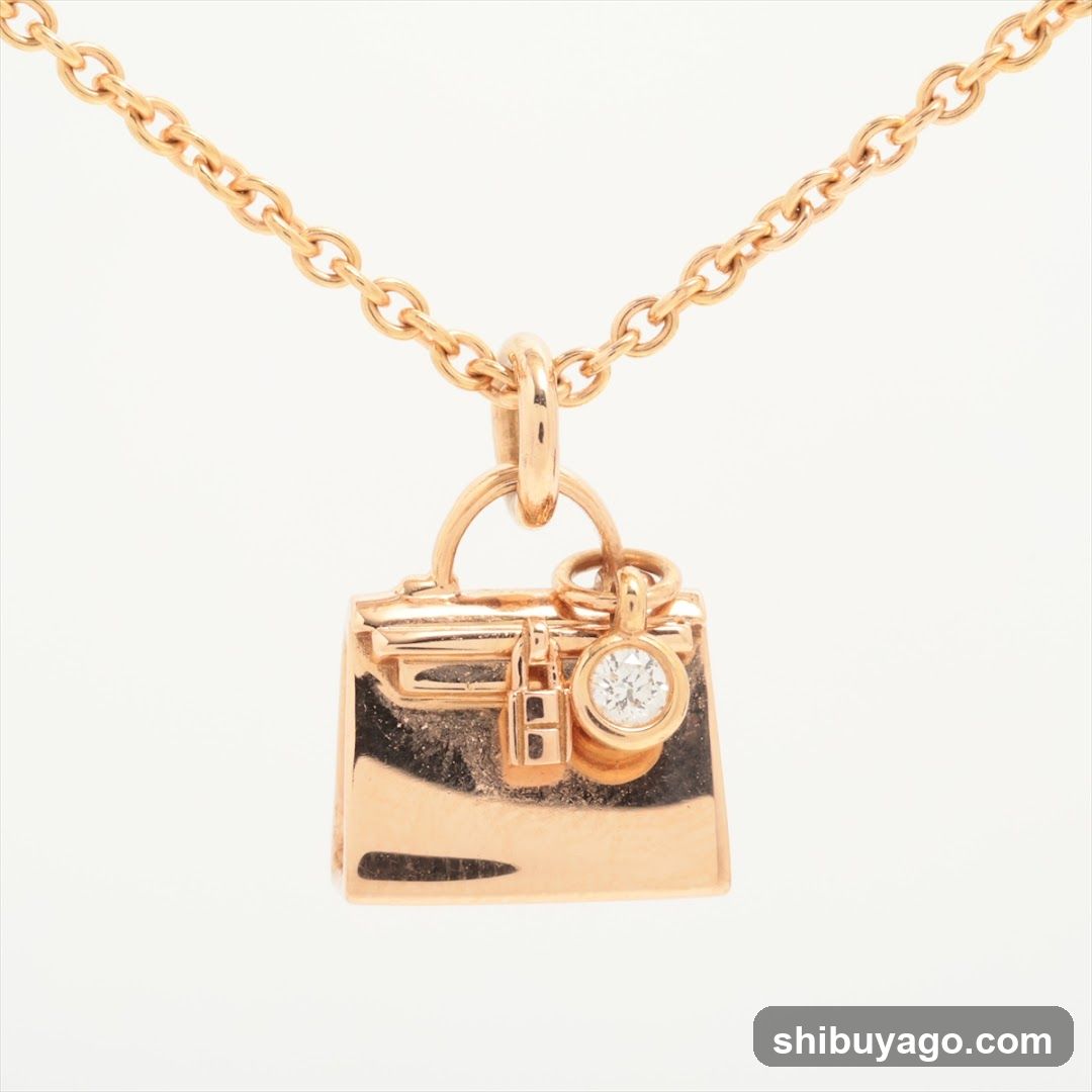 Rose Gold Handbag Pendant Necklace