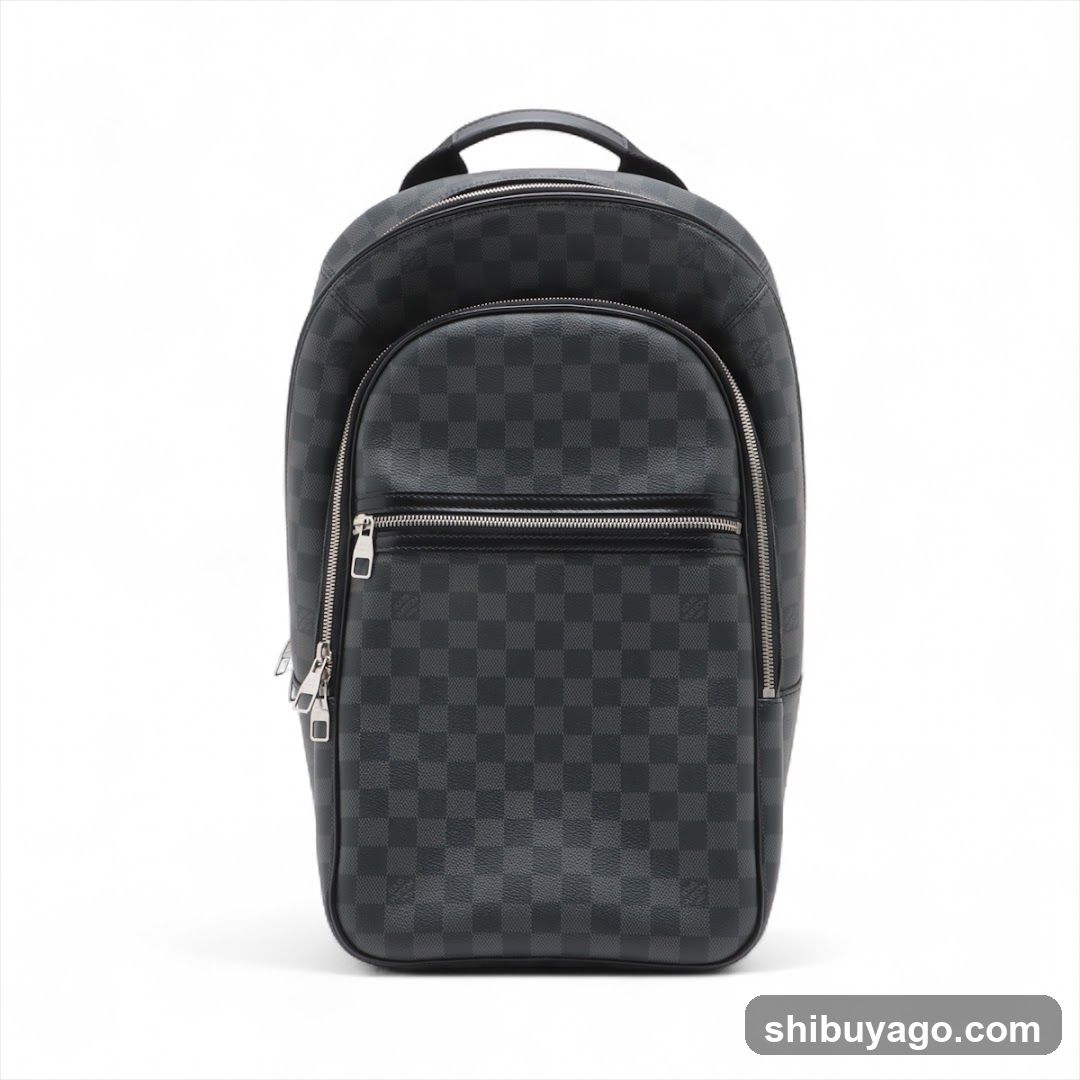 Black Checkered Backpack