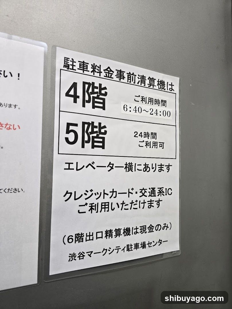 Parking Fee Prepayment Machine Sign