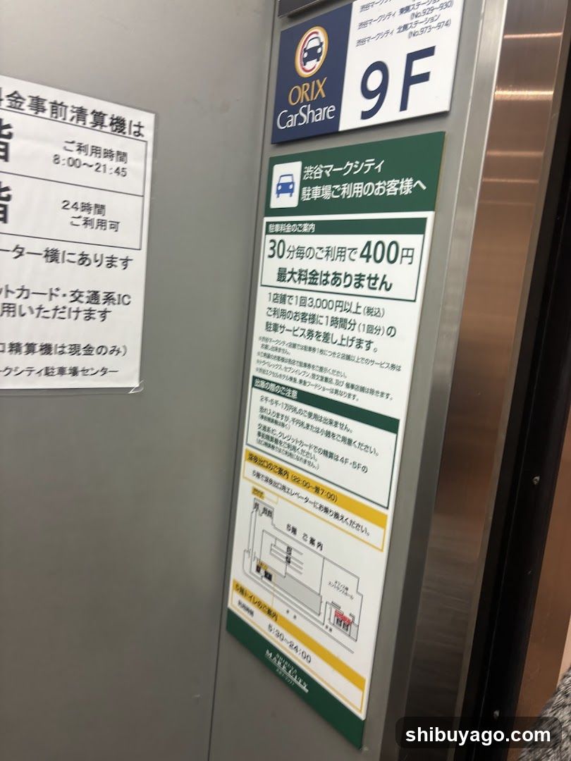 Parking Signage at Shibuya Market
