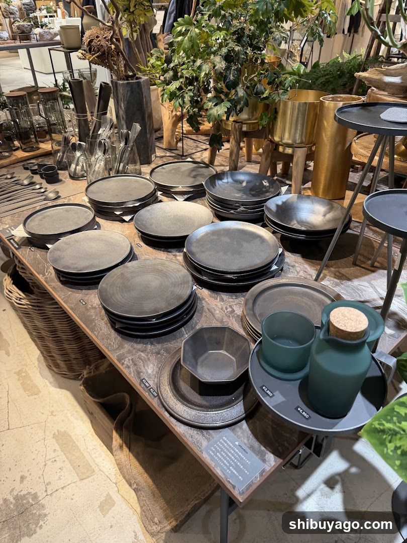Tableware Display in Store Interior