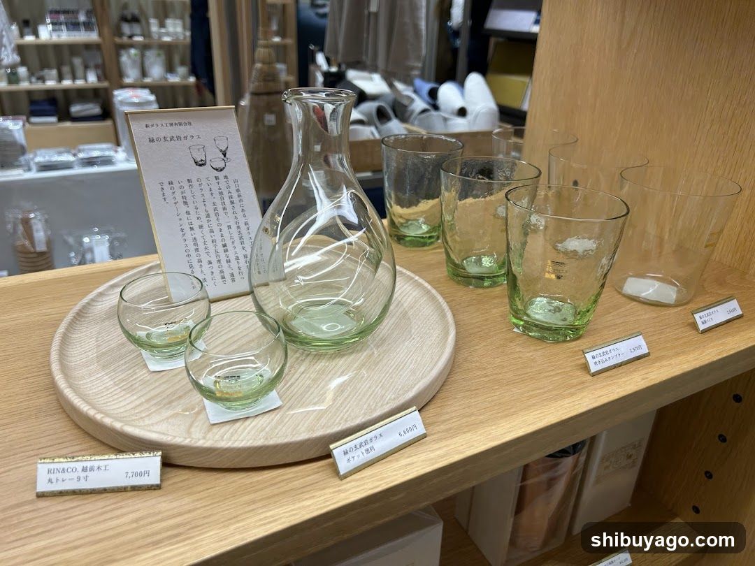 Glassware Display in Store