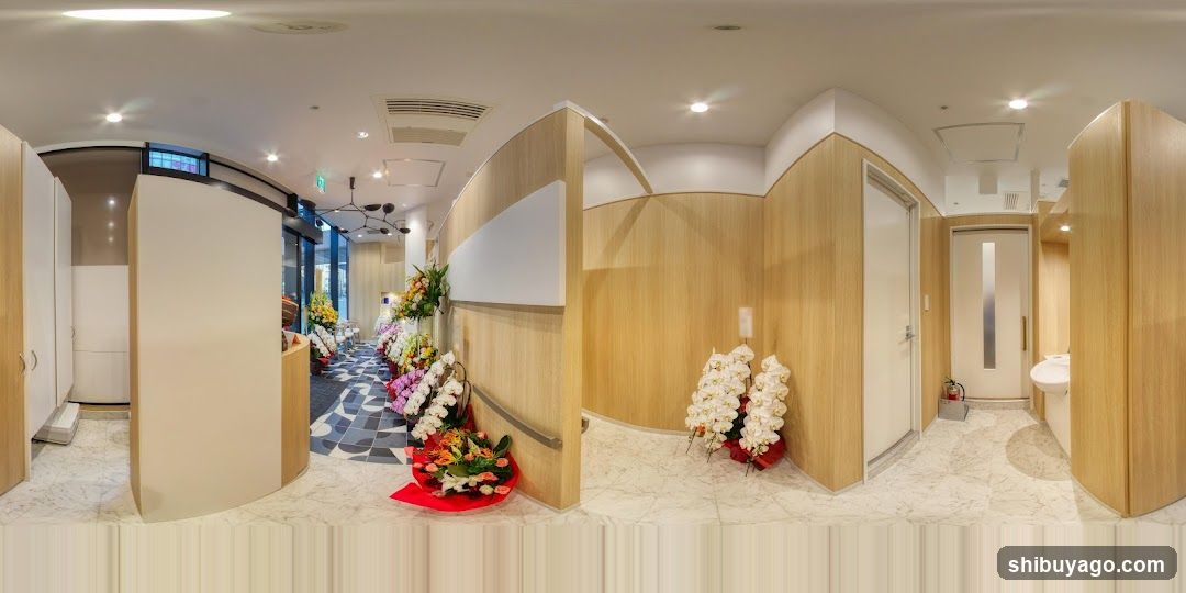 Interior Hallway with Floral Arrangements