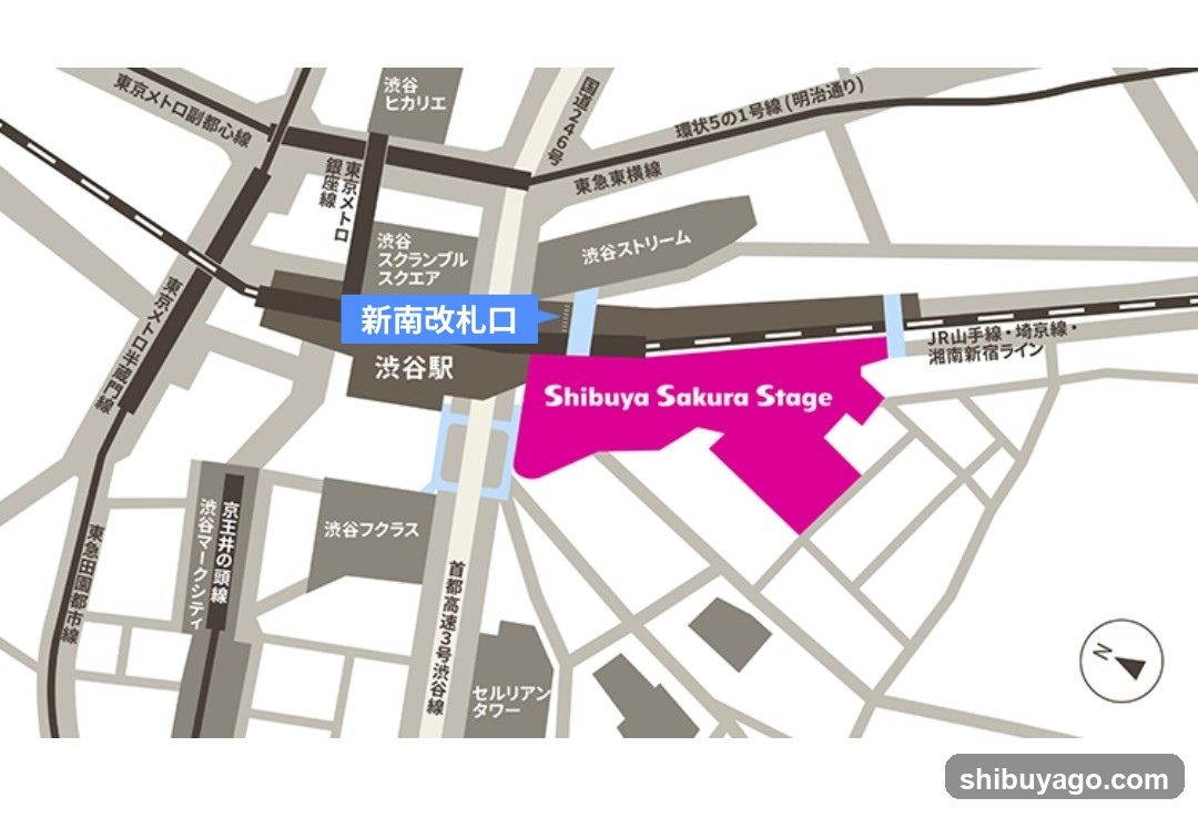 Shibuya Sakura Stage Map