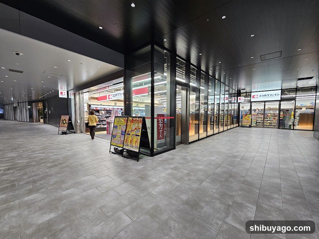 Empty Shopping Corridor with Storefronts
