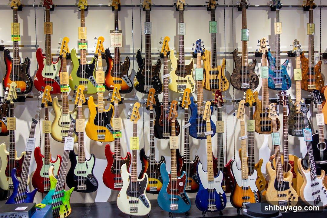 Bass Guitar Display Wall