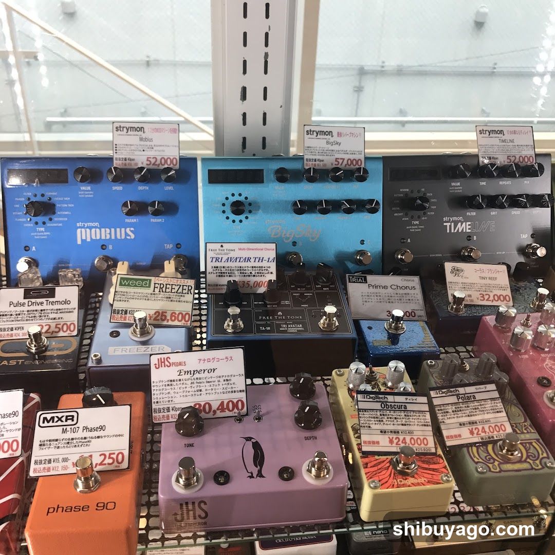 Guitar Effects Pedals Display