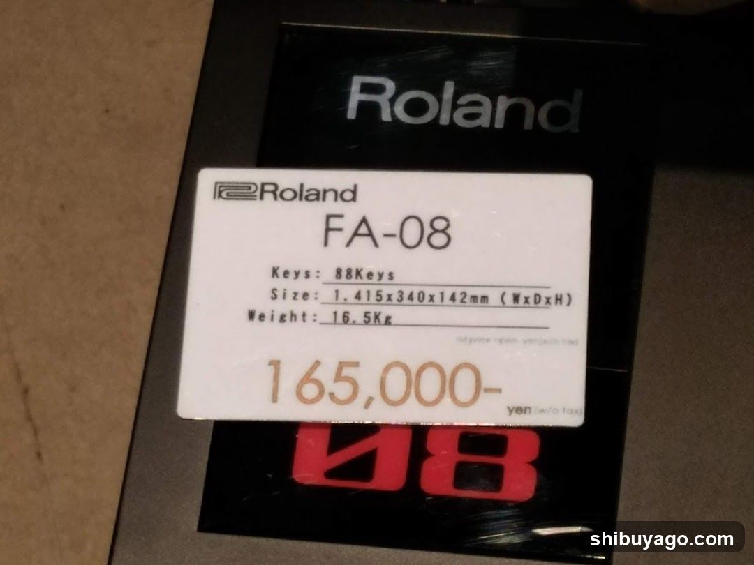 Roland FA-08 Piano Label