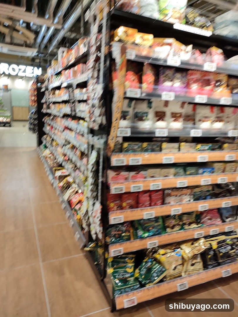Grocery Store Interior Aisle
