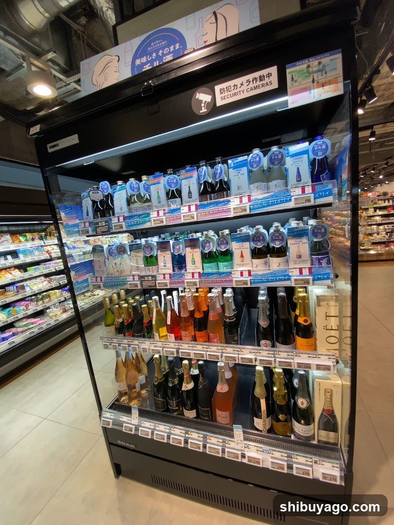 Refrigerated Beverage Display in Store