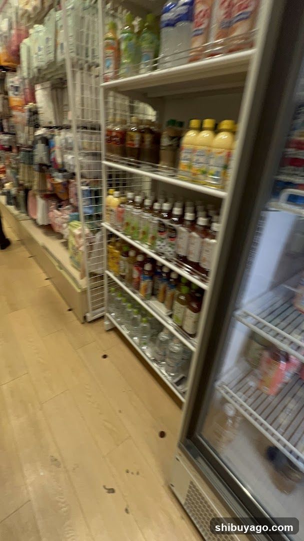 Aisle of a convenience store or supermarket