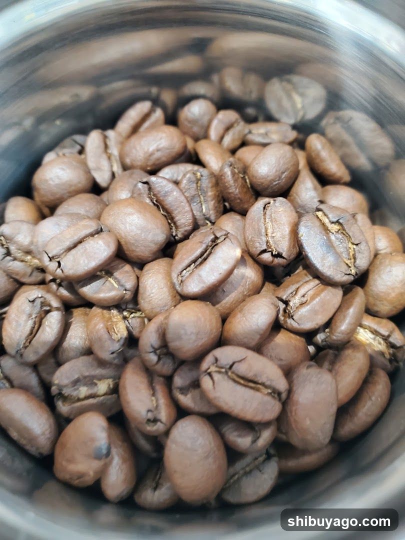 Roasted Coffee Beans in a Glass Jar