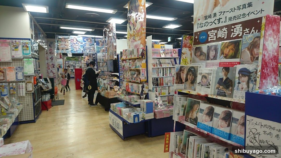 Bookstore Interior with Promotional Displays