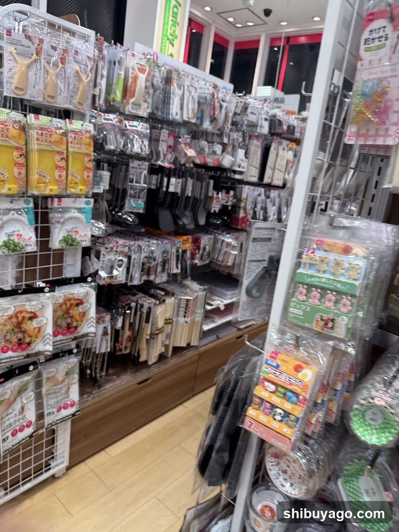 Aisle of a Japanese convenience store or specialty shop