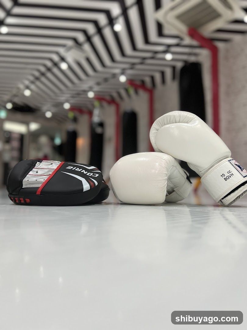 Boxing Gloves in Gym Interior