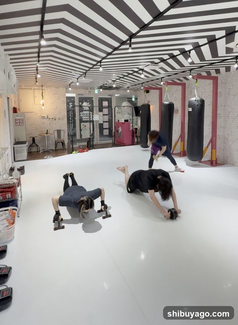 Gym Interior with Exercise Equipment