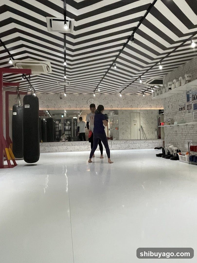 Gym Interior with Boxing Equipment