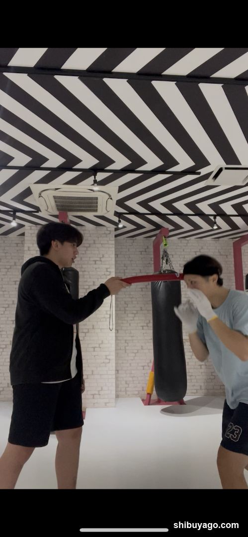 Gym Interior with Boxing Training