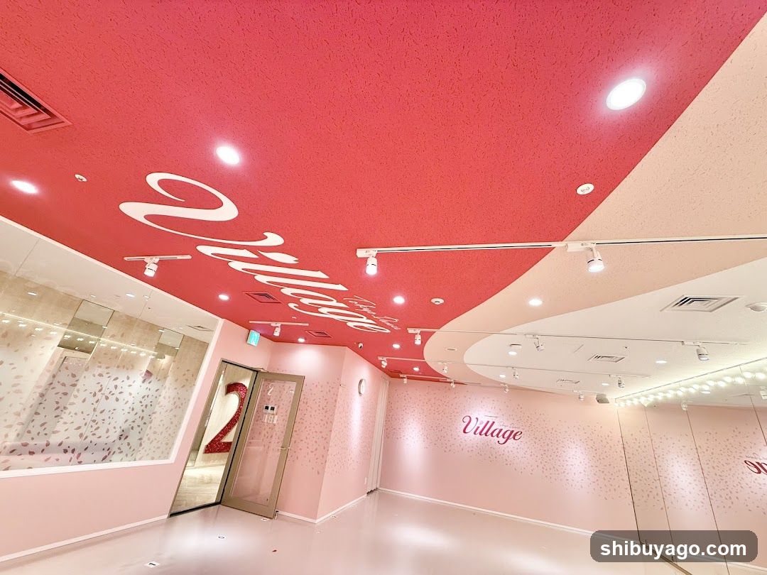 Pink Interior with '2' and 'Village'