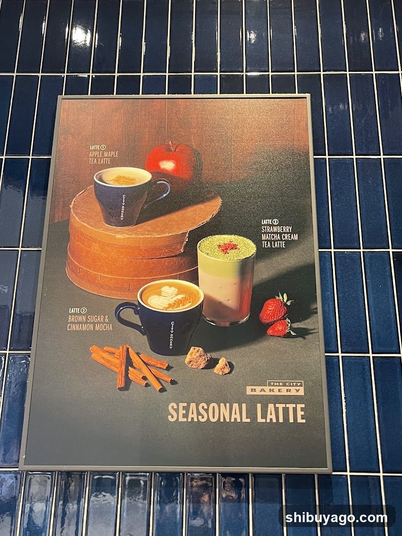Seasonal Latte Menu Display