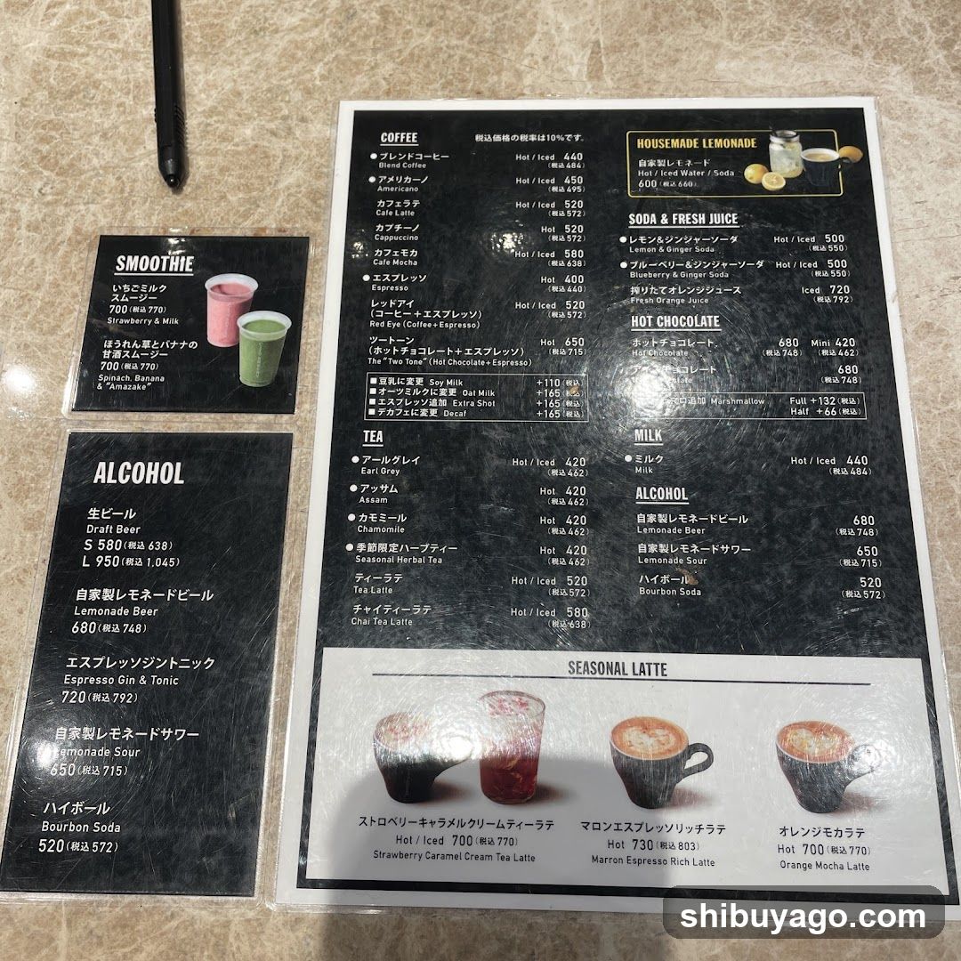 Coffee Shop Menu