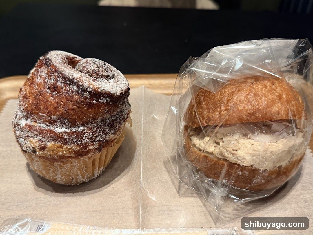 Pastries on a tray