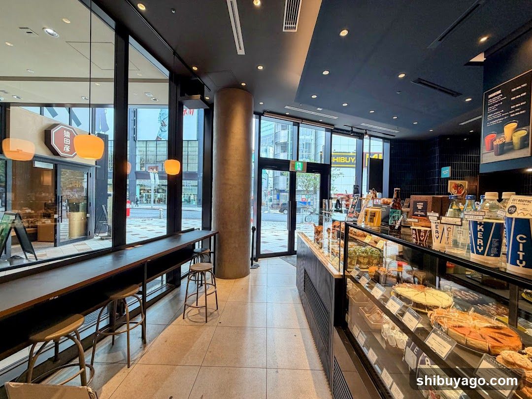 Interior of a modern cafe or convenience store